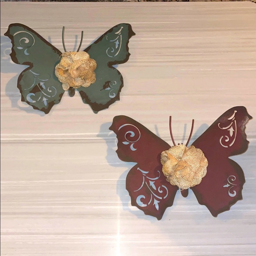 Metal Butterfly Wall Accents